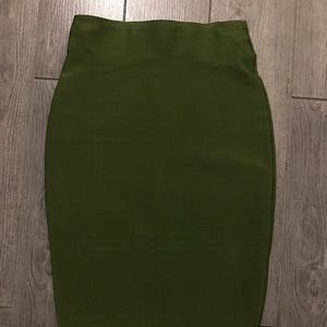Dark Green Bandage Skirt